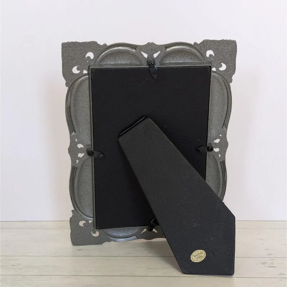 Sheffield Home Metal Ivory Enamel Fleur-de-lis Rhinestone Picture Frame for 4x6